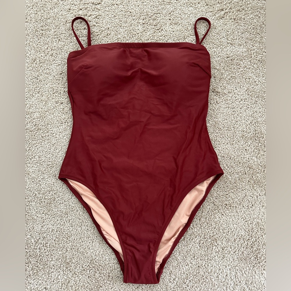 Jcrew square neck one piece swimsuit, like new!